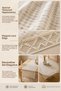 Set of 2 Lace Laced Runner and Fiskos Cover and Runner Set, 2 Piece Set of Special Textured Decorative Tablecloth - 3