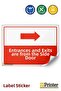 Entrances and Exits Made through the Side Door Isg Warning Sign Sticker 25X35 cm