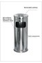 Large 2-Piece Set of Double 60 cm Round Cylindrical Stand-Alone Balanced 22 cm Diameter Non-Tipping Mirror-Like Decorative Stainless Steel Ashtray Trash Can Set Hotel Cafe Office Garden Standing Ashtray Glossy - 2