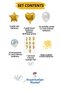Gold Number 6 Age Balloon Set Gold Heart Star Confetti |   Happy Birthday Printed Birthday Special Day Decoration - 2