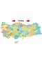 Transparent Turkey Province-County Map with Static Cling Feature – 100 X 165 cm - 2