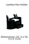 Desktop Leather Pen Holder with Drawer, Business Card Holder, Note Holder, Office Desktop Organizer Set - 3
