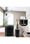 Diamond Chrome/Black Round 6-Piece Bathroom Set Oky-1741