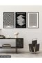 Bauhaus 3 Piece Wooden Framed Painting Act - 4
