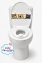 Toilet Sticker Three Cute Cats Confused, Laughing, and Confidently Amused Bathroom Sticker Set - 4