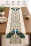 Blue Peacock Patterned Digital Printed Runner 4Kmbs342-Rn - 3