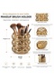 Decorative Glass Makeup Organizer Brush Organizer Brush Holder and Candle Holder Pen Holder - 2