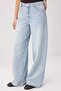Premium Buz Mavisi Özel Kumaş DÖKÜMLÜ Yüksek Bel %100 Pamuk Wide Leg Jeans TWOSS26JE00136 - 3