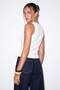 White Lace Strap Tank Top Tdrss26Al00005 - 3