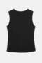 Siyah Fitted/Vücuda Oturan Kayık Yaka Kolsuz Yumuşak Örme Bluz TBBSS26AF00249 - 6
