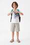White Boy's Printed Knitted T-Shirt Tkdss26Ts00078 - 2