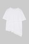 Beyaz Dantel Detaylı Uzun Rahat Kalıp T-Shirt TDRSS26TS00040 - 3