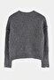 Anthracite Soft Textured Wool Wide Fit Knitwear Sweater Twoaw26Kz00274 - 6