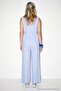 Blue Modal Muslin Comfortable Fit Belted Top and Bottom Set Tdrss26Au00032 - 4