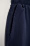 Navy Blue Modal Look Elastic Waist Men's Shorts & Bermuda Tmnss26Sr00043 - 6