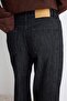 Premium Siyah DÖKÜMLÜ Normal Bel Wide Leg Geniş Paça Jeans TWOAW27JE00095 - 8