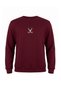 Bordo Oversize/Geniş Kesim Uzun Kol Hayvan Nakışlı Sweatshirt TMNAW24SW00169 - 4