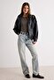 Açık Mavi Yüksek Bel Straight Düz Kesim %100 Pamuk Non-Stretch Jeans TWOSS25JE00084