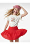 Crew Neck Short Sleeve Cotton Cat Print T-Shirt