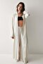 Linen-blend shirt dress