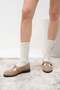 Cameron Mink Color T-Strap Loafer Women's Shoes - 4