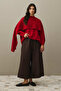 Mohair Blended Scarf Sweater Red - 6