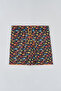Navy Blue Micro Medium Fish Patterned Shorts - 7