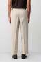 Beige Pleated Relaxed Fit Men's Trousers - 6