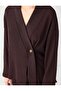 Bitter Brown V-Neck Long Sleeve Button Detailed Knitted Cardigan - 5