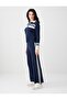 Navy Blue Regular Waist Regular Leg Knitwear Trousers - 3