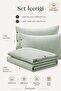 Yarn Dyed Cotton Double Striped Buttoned Duvet Cover Set 200X220 cm +2 Pieces 50X70 cm Pillowcases King Size - 2