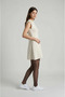 Ecru Standard Fit Regular Cut Sleeveless Crew Neck Women's Knitwear Dress - 3