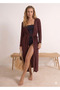 Women's Lace Pareo Kimono Long Beach Dress with Hood Tie-Up Beachwear