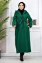 Front Tie Cache Coat Emerald 19169