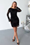 Tulle Embossed Lined Mini Dress