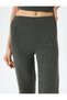 Slim Fit Textured High Waist Wide Leg Pants - 5
