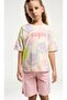U.S. Polo Assn Girls' Tulip Pattern Bermuda Set 9-15 Years Lemon