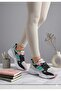 Women's White Green Non-Yellowing Sole Sneaker Shoes