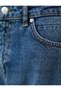 Women's Blue Pocketed Mom Skinny Leg Trousers - 6
