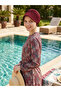Sandy Hat Burgundy Ready-To-Wear Turban Hijab Pool Cap Suitable for Medical Use - 7