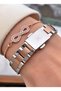 Brand Silver Color Steel Cord 2 Years Warranty Women's Stone Wristwatch - Bracelet Gift - 6