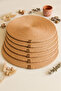 6 Pieces of Dark Beige Supla / American Service Lux Presentation Wicker Plate Mats