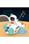 Space Shuttle Rocket Ship Toy with Projection Lamp, DIY Building Kit for Kids, Red - 3