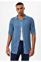 Men's short sleeve openwork shirt - 2