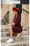 Women's Short Sleeve Crew Neck T-Shirt Dress Nightgown - 5