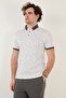 Cotton Blended Patterned Slim Fit Polo T Shirt Men's T Shirt 646b3270 - 4