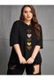 Fume Palo Santo Women's Plus Size Heart Printed T-Shirt - 3