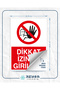 Attention No Trespassing Sticker 20X28 cm - 2