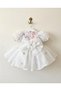 Ellysa Flowered Beaded Girls' Evening Gown - Custom Made Girls' Evening Dress - Birthday Dress