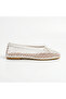 Lia Mesh Detailed White Ballerinas - 2